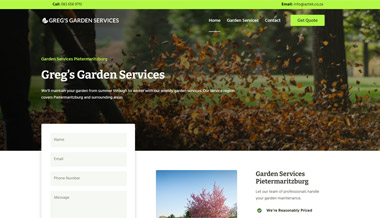 Garden Services website